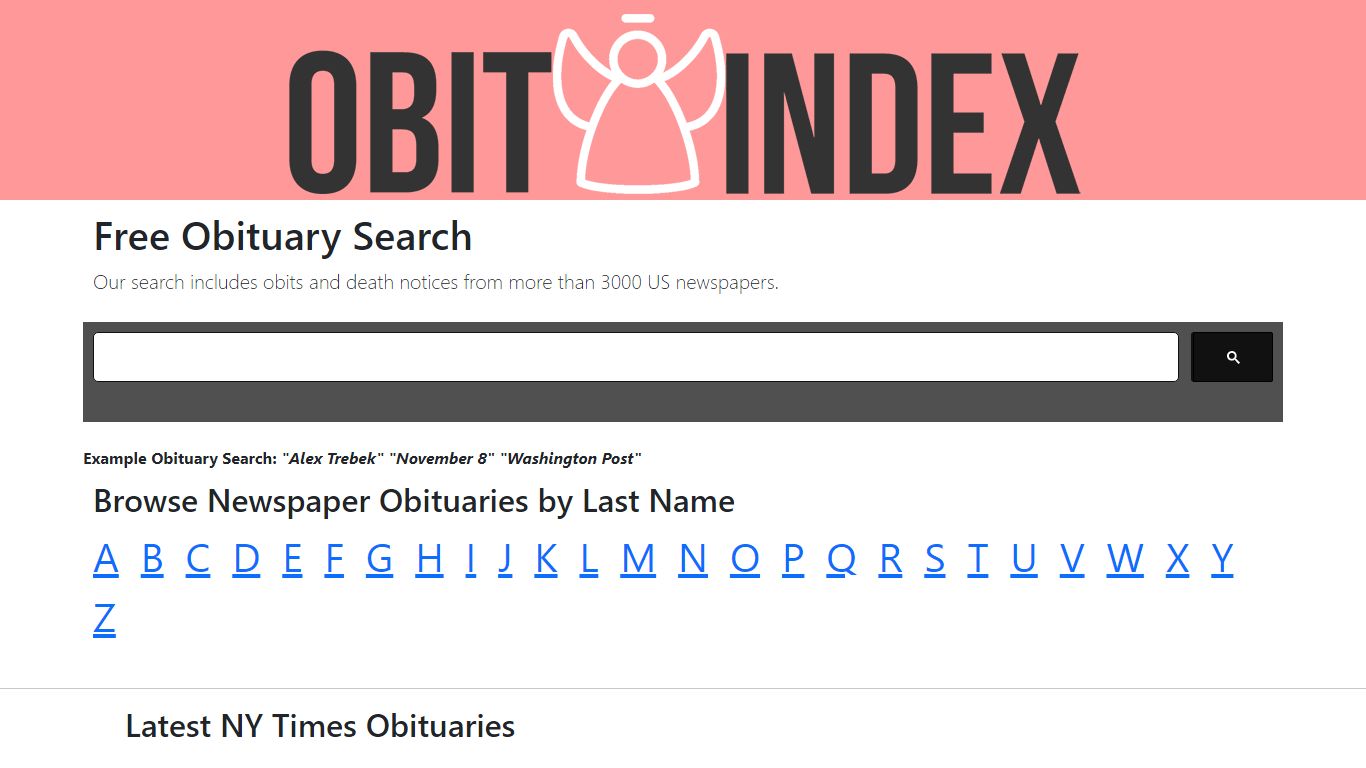 Free Obituary Search | ObitIndex.com